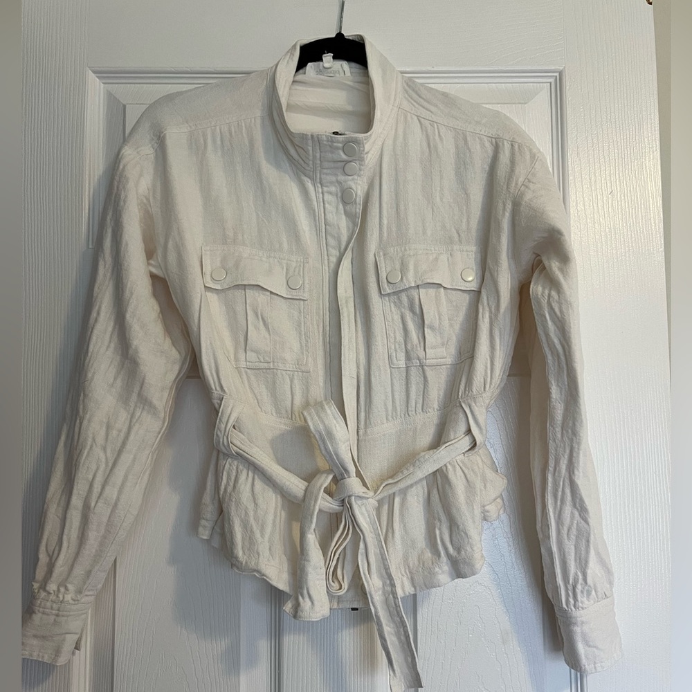 Splendid White Evander Linen Jacket - image 6